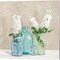 Floral Setting with Glass Vases by Jenny Thomlinson 14" x 14" Canvas Wall Art (Set of 2)